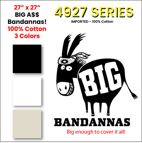 4927 SERIES 27 INCH SOLID COLOR BANDANNAS (IMPORTED) - AS LOW AS $1.29 EACH*
