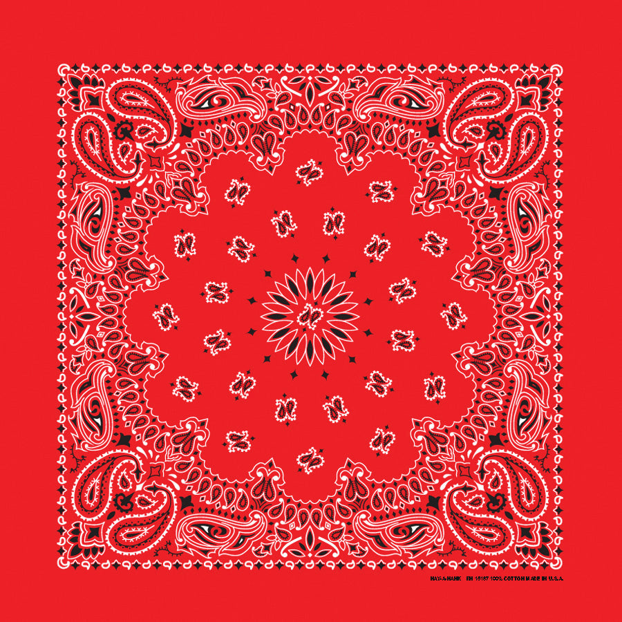 35 INCH BIG A$$ PAISLEY BANDANNAS - MADE IN THE USA - AS LOW AS $3.24 EACH*