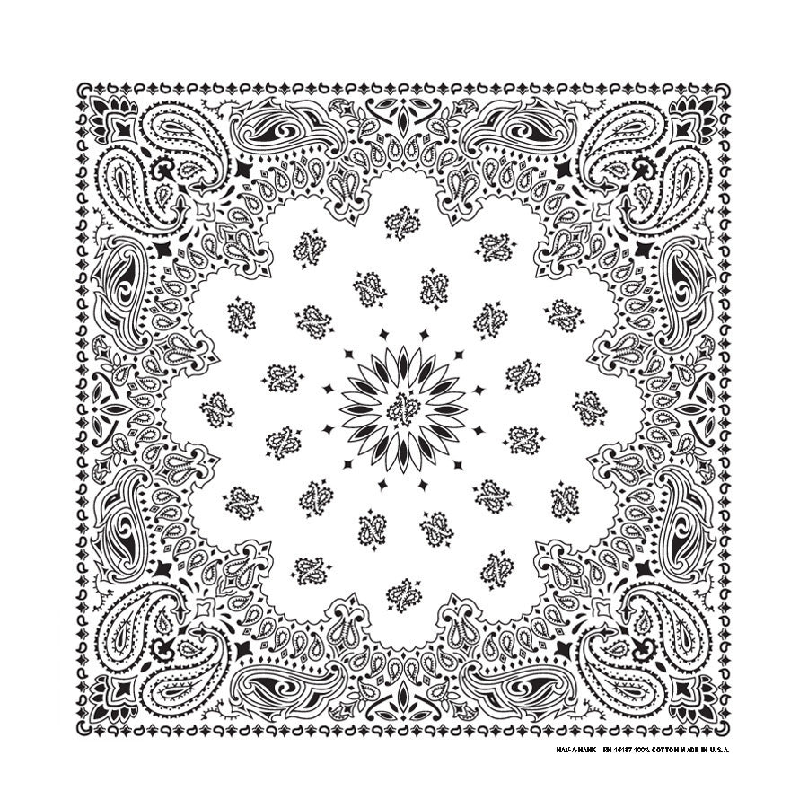 35 INCH BIG A$$ PAISLEY BANDANNAS - MADE IN THE USA - AS LOW AS $3.24 EACH*