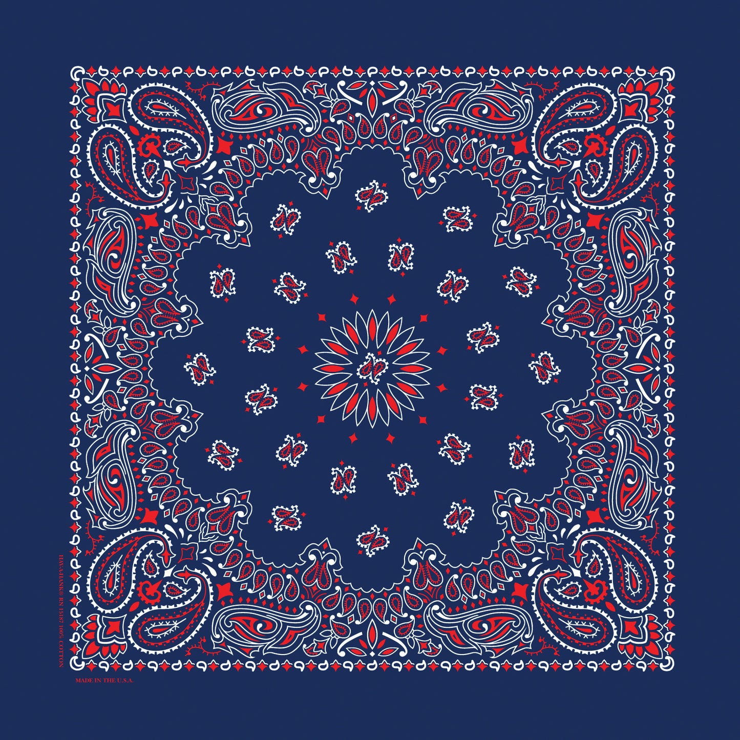 TRADITIONAL PAISLEY 22 INCH BANDANNAS - MADE IN THE USA - As low as $1.17 per piece*