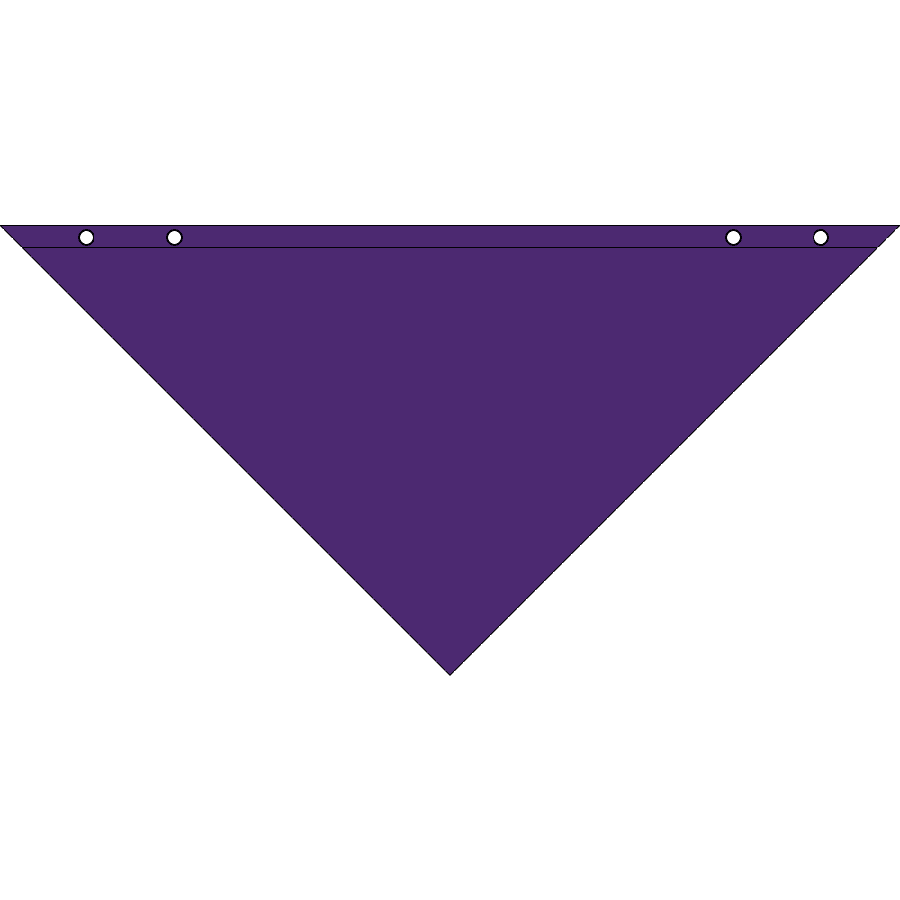 4800TS SERIES SNAP AND GO PET BANDANNA TRIANGLE - MADE IN THE USA in purple color with three snaps