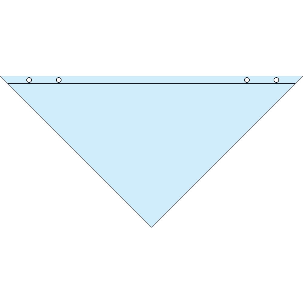 4800TS SERIES SNAP AND GO PET BANDANNA TRIANGLE - MADE IN THE USA