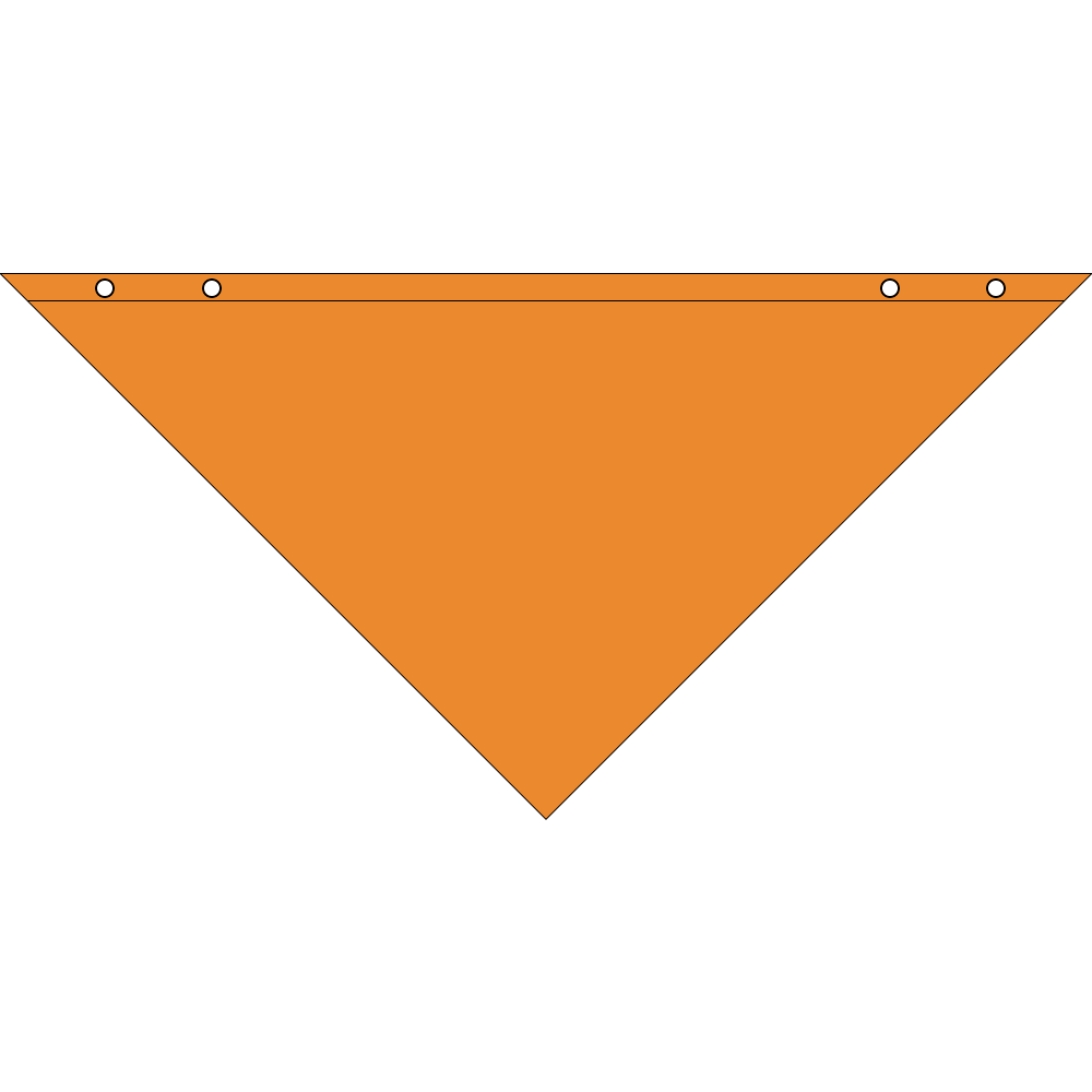 4800TS SERIES SNAP AND GO PET BANDANNA TRIANGLE - MADE IN THE USA in vibrant orange color for pets.