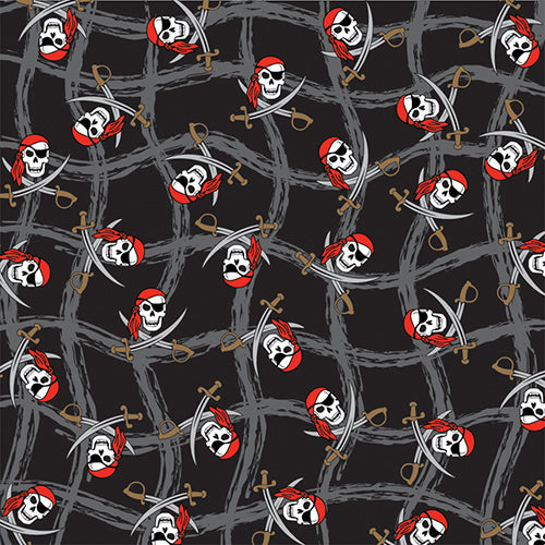 SKULLS AND FLAMES 22 INCH BANDANNAS  - USA AND IMPORT - As low as $0.84 per piece*