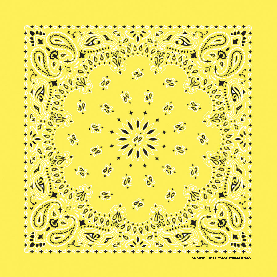 TRADITIONAL PAISLEY 22 INCH BANDANNAS - MADE IN THE USA - As low as $1.17 per piece*
