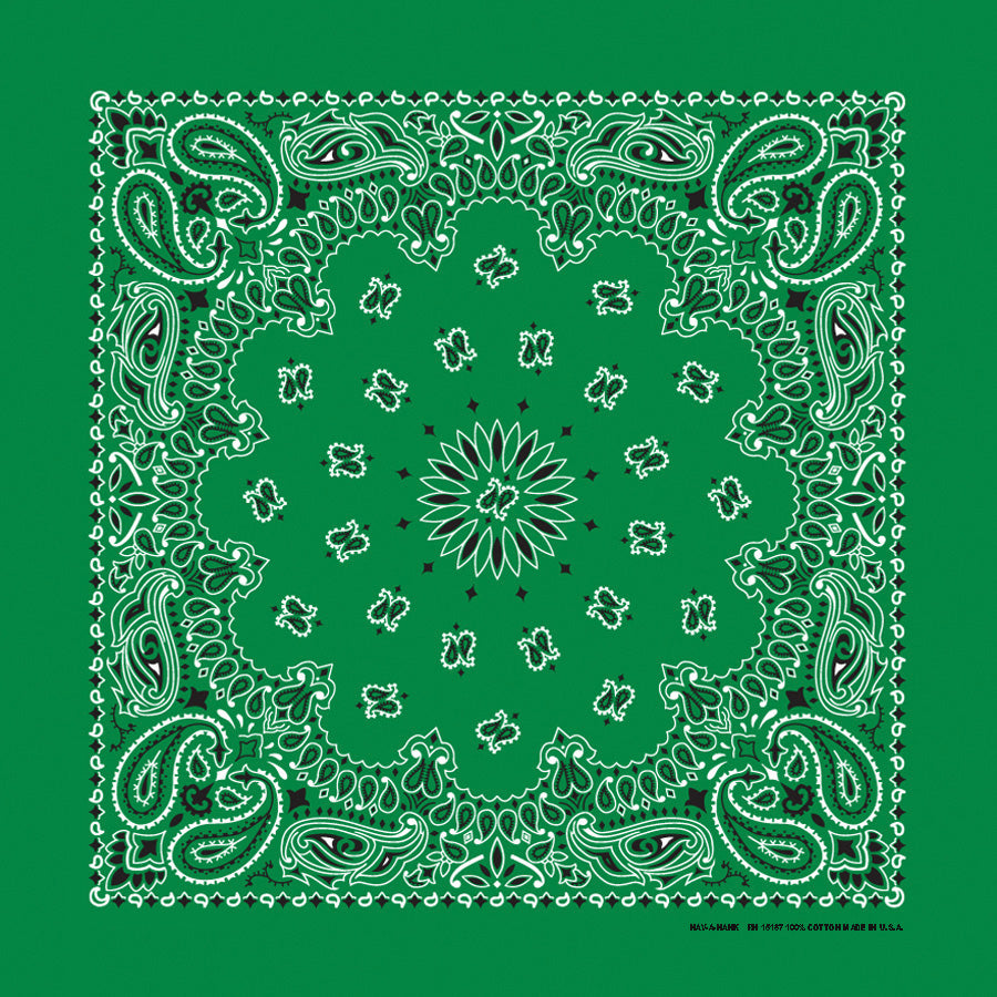 TRADITIONAL PAISLEY 22 INCH BANDANNAS - MADE IN THE USA - As low as $1.17 per piece*