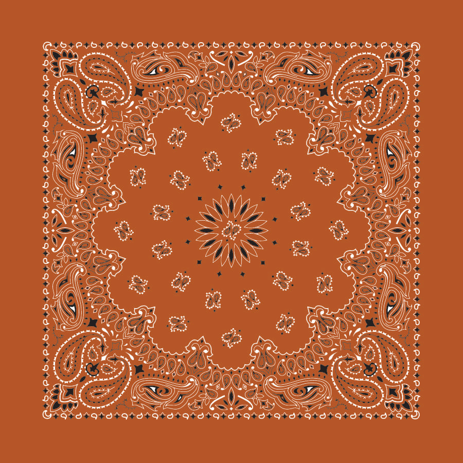 TRADITIONAL PAISLEY 22 INCH BANDANNAS - MADE IN THE USA - As low as $1.17 per piece*