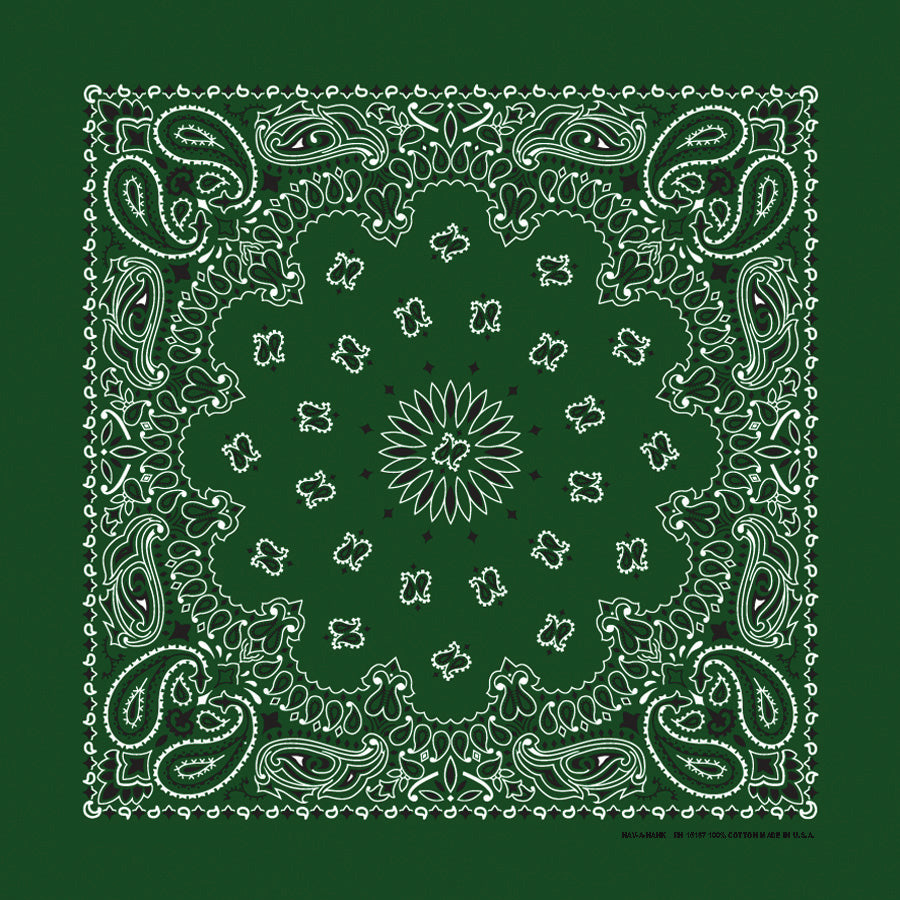 TRADITIONAL PAISLEY 22 INCH BANDANNAS - MADE IN THE USA - As low as $1.17 per piece*