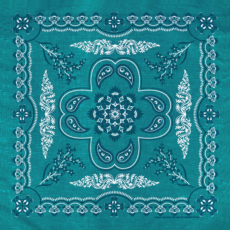 RUSTIC AND FLORAL 27 INCH PAISLEY BANDANNAS - MADE IN THE USA - As low as $1.61 per piece*