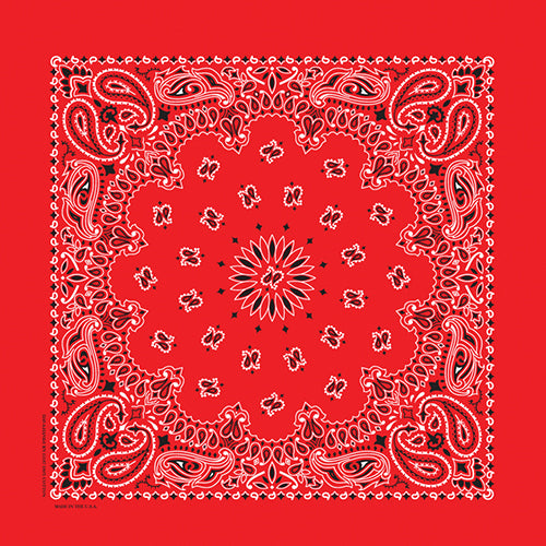 TRADITIONAL PAISLEY 22 INCH BANDANNAS - MADE IN THE USA - As low as $1.17 per piece*
