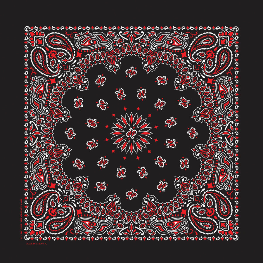 TRADITIONAL PAISLEY 22 INCH BANDANNAS - MADE IN THE USA - As low as $1.17 per piece*