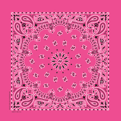 TRADITIONAL PAISLEY 22 INCH BANDANNAS - MADE IN THE USA - As low as $1.17 per piece*