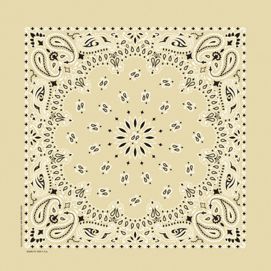 TRADITIONAL PAISLEY 22 INCH BANDANNAS - MADE IN THE USA - As low as $1.17 per piece*