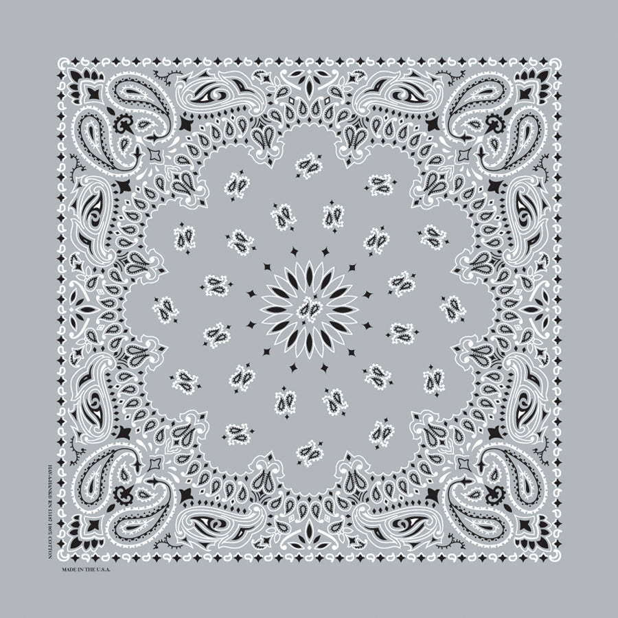 TRADITIONAL PAISLEY 22 INCH BANDANNAS - MADE IN THE USA - As low as $1.17 per piece*