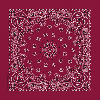 TRADITIONAL PAISLEY 22 INCH BANDANNAS - MADE IN THE USA - As low as $1.17 per piece*