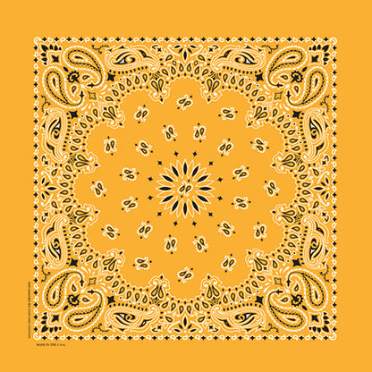 TRADITIONAL PAISLEY 22 INCH BANDANNAS - MADE IN THE USA - As low as $1.17 per piece*