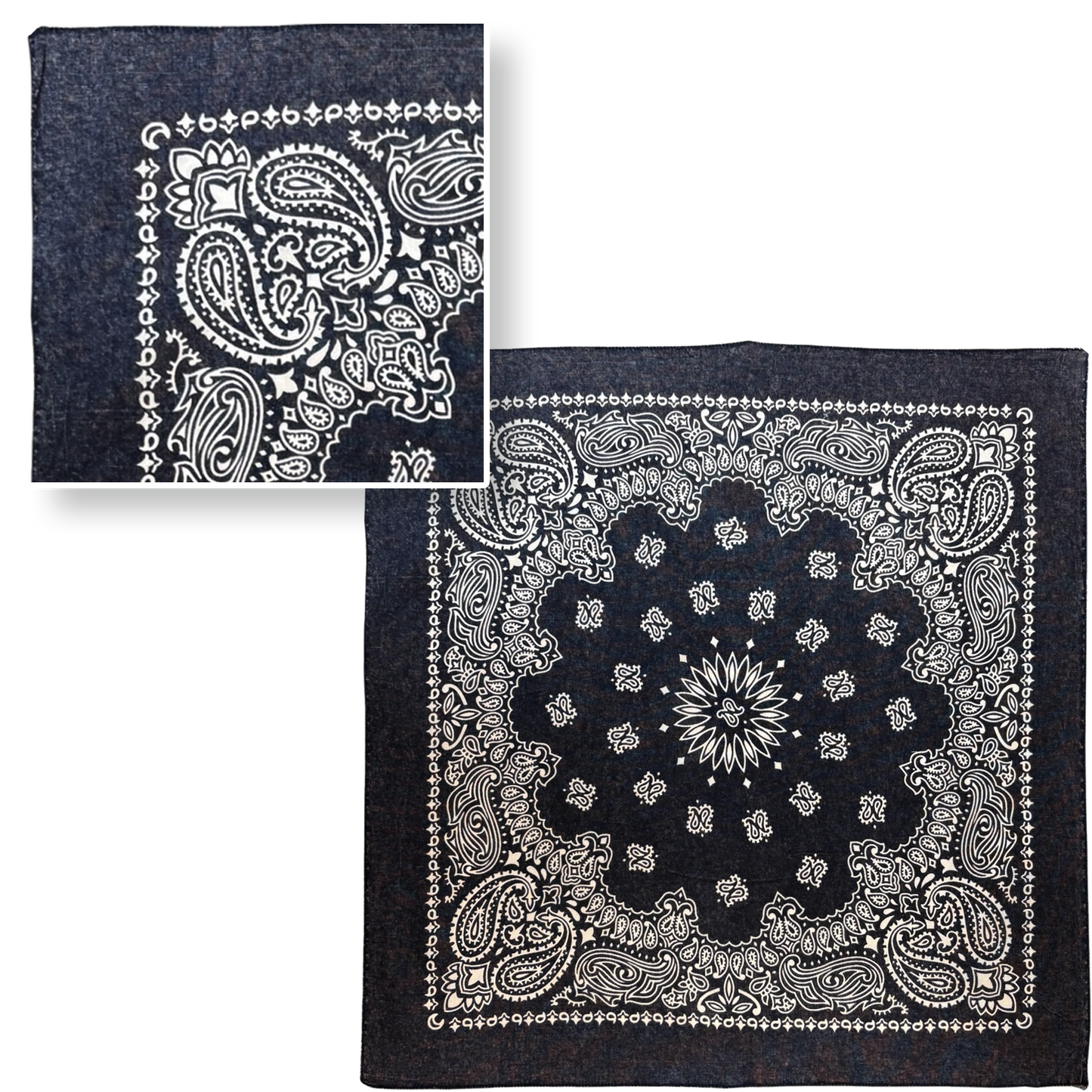 STONEWASHED 22 INCH PAISLEY BANDANNAS - IMPORTED - AS LOW AS $0.80 EACH*