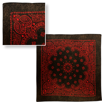 STONEWASHED 22 INCH PAISLEY BANDANNAS - IMPORTED - AS LOW AS $0.80 EACH*